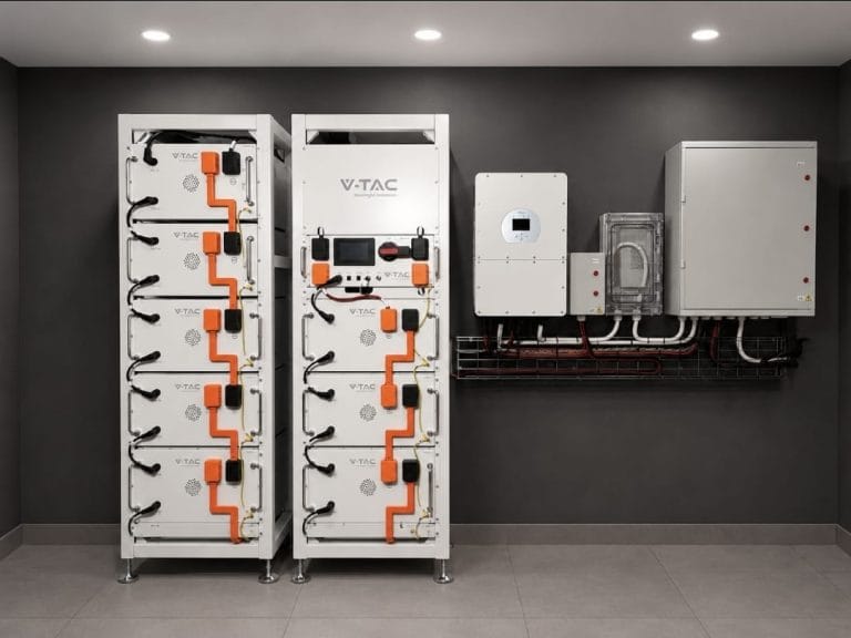 Sistem complet de stocare de 30 de kw V_TAC cu invertor Deye hibrid